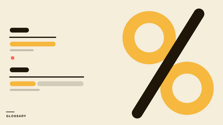 A giant percent sign beside two fractions, one dividing ad spend by ad sales and the other by total sales.